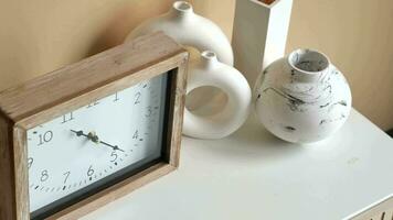 simple modern clock on table video