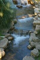 small waterfall at public park in istanbul photo