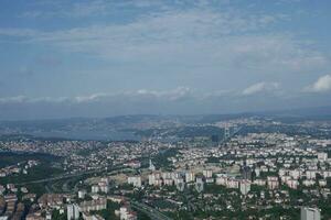 Arial View of Istanbul Asian Side Urban building blocks photo