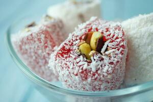 traditional Turkish delight With Nut photo