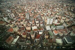 Arial View of Istanbul Asian Side Urban building blocks photo