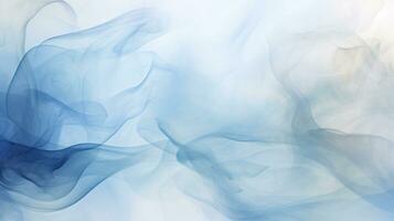 Abstract blue smoke on a white background for wallpaper. AI Generated photo