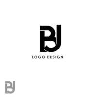 BJ initial logo vector