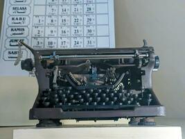 Surabaya, indonesia - june 2023 - old typewriter in the sepuluh nopember museum photo