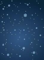 Christmas background with snow and snowflakes vector