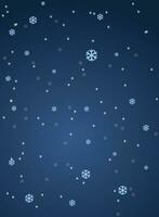 Christmas background with snow and snowflakes vector