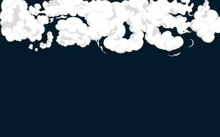 Smoke explosion animation of an explosion with comic flying clouds. Set of isolated vector illustrations to create an explosion effect. The effect of smoke movement, sparkle and dynamic boom.