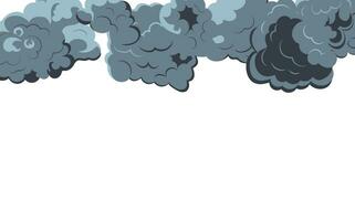 Smoke explosion animation of an explosion with comic flying clouds. Set of isolated vector illustrations to create an explosion effect. The effect of smoke movement, sparkle and dynamic boom.