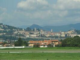 Upper town in Bergamo photo