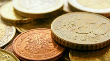 euro coins background photo