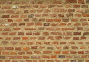 industrial style red brick wall background photo