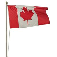 Canadian flag of Canada isolated over white photo