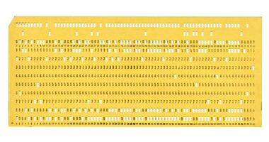 punched card for programming photo