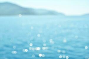 Blurred water background. Mediterranean sea. photo