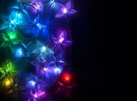 colorful christmas lights background photo