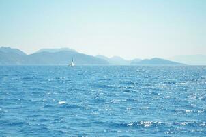 Mediterranean sea landscape view of coast . photo