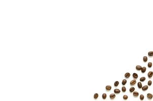 Roasted Coffee Beans background texture isolated on white background with copy space for text - Image photo