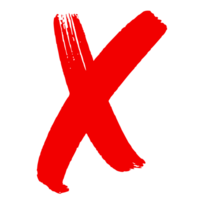 Cross Check Symbol on Transparent Background png