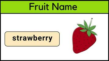 learn Fruits Name in English for kids rhymes Kids Vocabulary education video animation.