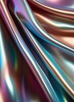 Holographic Fabric Texture Background AI Generative photo