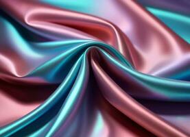 Holographic Fabric Texture Background AI Generative photo