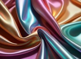 Holographic Fabric Texture Background AI Generative photo