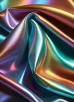 Holographic Fabric Texture Background AI Generative photo