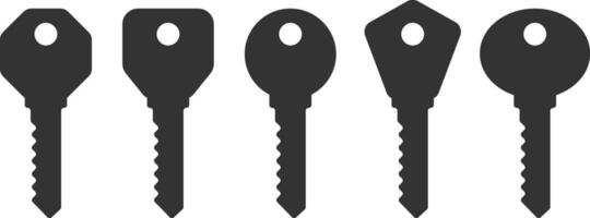 Key icon vector. Keys symbol flat design. vector