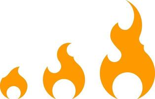 Set fire icons vector template isolated. Collection flat flame logo design element. Flames symbol silhouette.