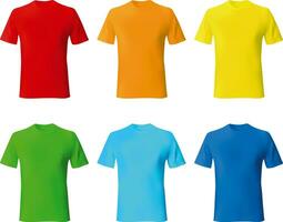 conjunto color masculino camiseta modelo realista Bosquejo vector