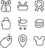 Trade sale set icons vector