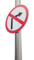 No right turn sign. 3d render png