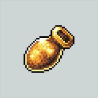 Pixel art illustration potion bottle. Pixelated potion bottle. Magical potion bottle icon pixelated for the pixel art game and icon for website and video game. old school retro. vector