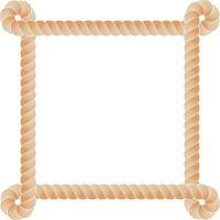 rope knot corner border vector