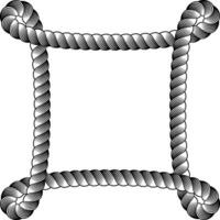 rope knot corner border vector