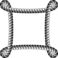 rope knot corner border vector