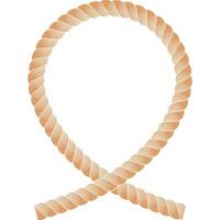rope ribbon frame vector
