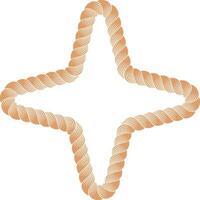 rope Sparkle Star frame vector