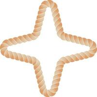 rope Sparkle Star frame vector