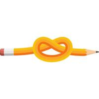 pencil knot line border vector