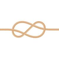 rope knot line border vector