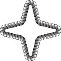 rope Sparkle Star frame vector