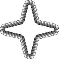 rope Sparkle Star frame vector