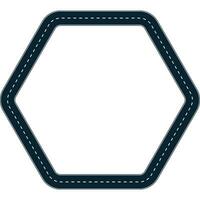 road hexagon frame vector
