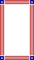 Vertical american flag frame vector