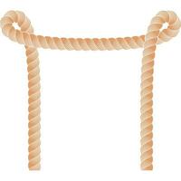 rope knot corner border vector