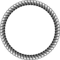 rope round frame border vector