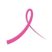 flat international day breast cancer awareness background with pink ribbon and Vector illustration