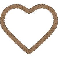 heart frame rope vector