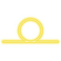 neon noose line border yellow vector